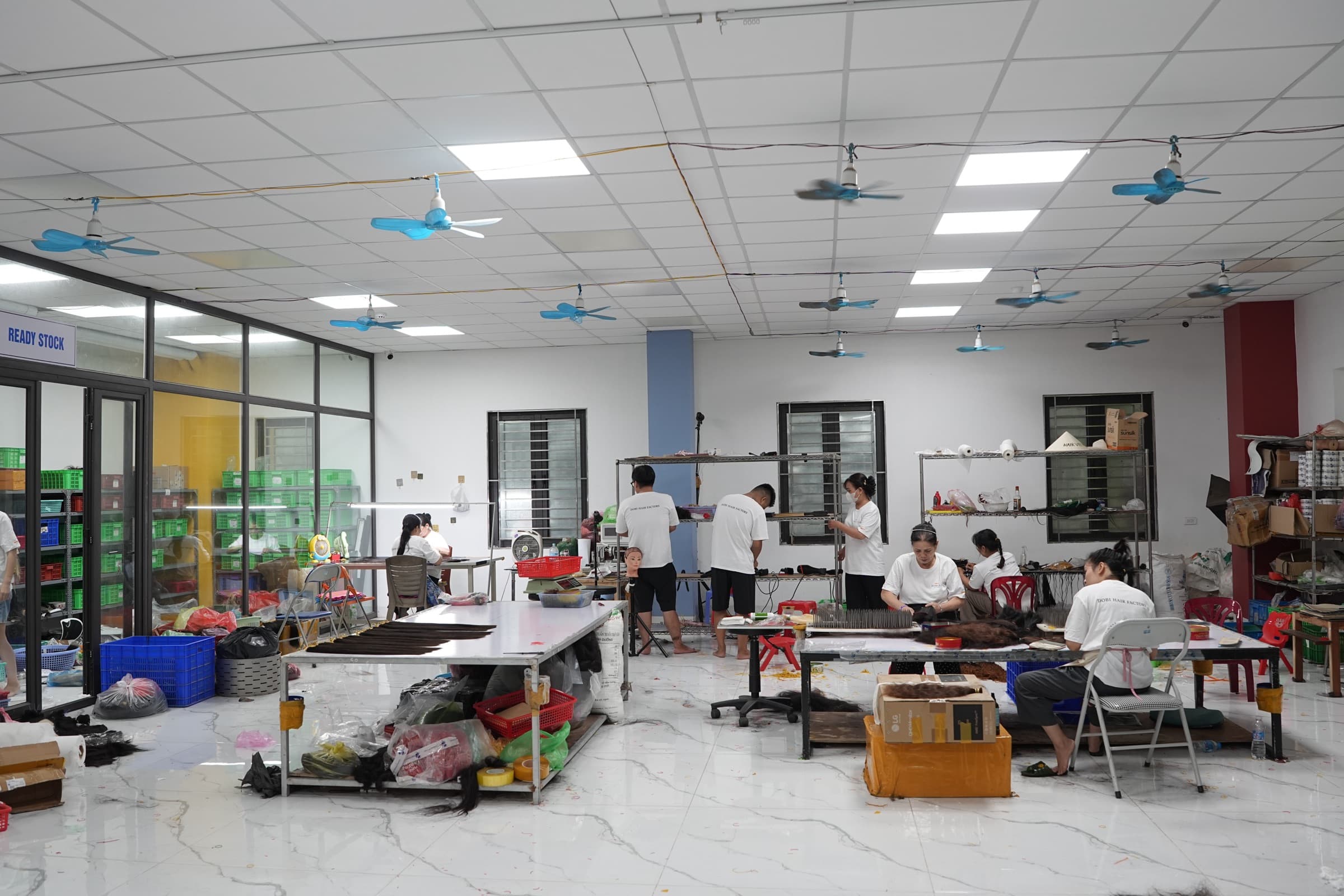 Dobi Hair factory floor in Bắc Ninh, Vietnam